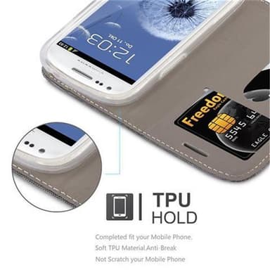 Samsung Galaxy S3 MINI Plånboksfodral Skal (Grå)
