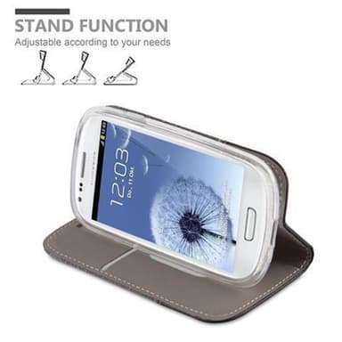 Samsung Galaxy S3 MINI Plånboksfodral Skal (Grå)