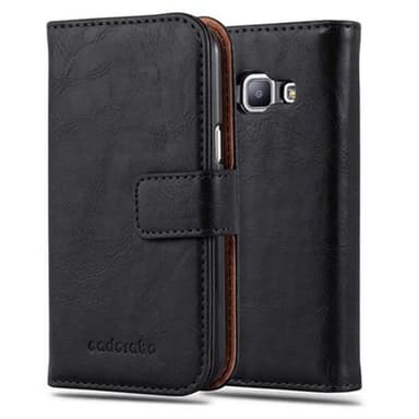 Samsung Galaxy J1 2015 Plånboksfodral Skal (Svart)
