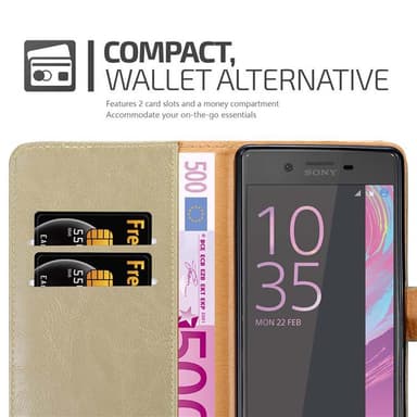 Sony Xperia X Plånboksfodral Skal (Brun)