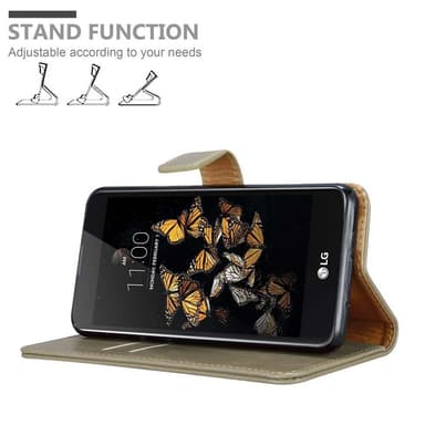LG K8 2016 Plånboksfodral Skal (Brun)
