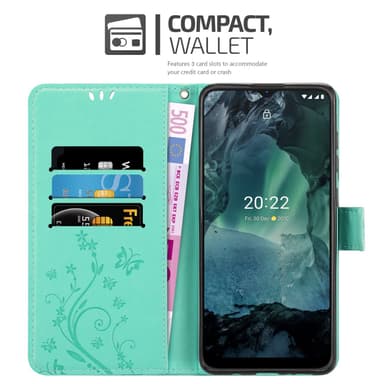 Nokia G11 / G21 Plånboksfodral Skal (Turkos)