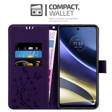 Motorola MOTO G51 5G Plånboksfodral Skal (Lila)
