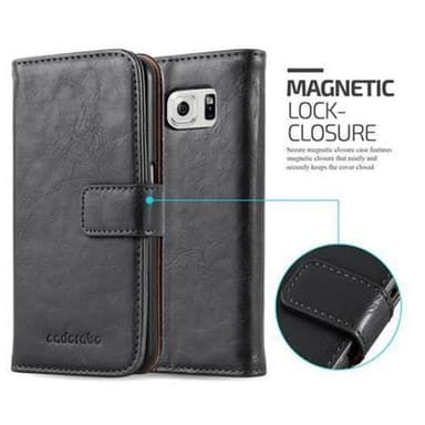 Samsung Galaxy S6 Plånboksfodral Skal (Svart)