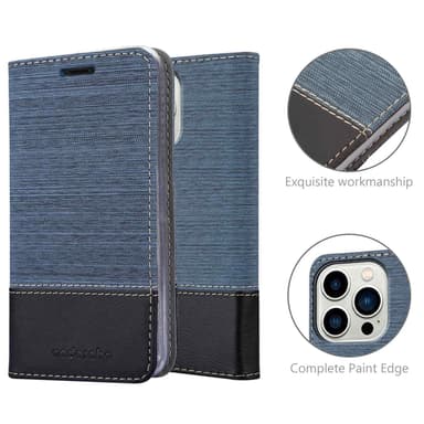iPhone 14 PRO Plånboksfodral Skal (Blå)