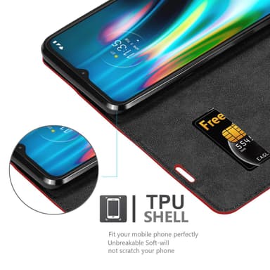 Motorola MOTO G9 PLAY Skal Fodral Case (Röd)