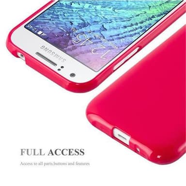 Samsung Galaxy J1 2015 Skal Fodral Case (Röd)