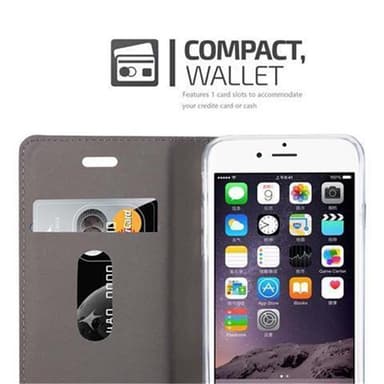 iPhone 6 PLUS / 6S PLUS Plånboksfodral Skal (Grå)
