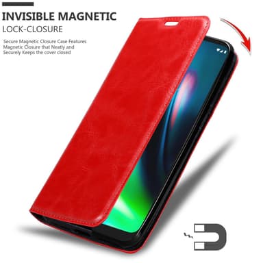 Motorola MOTO G9 PLAY Skal Fodral Case (Röd)