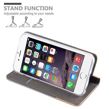 iPhone 6 PLUS / 6S PLUS Plånboksfodral Skal (Grå)