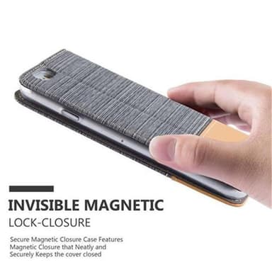 iPhone 6 PLUS / 6S PLUS Plånboksfodral Skal (Grå)