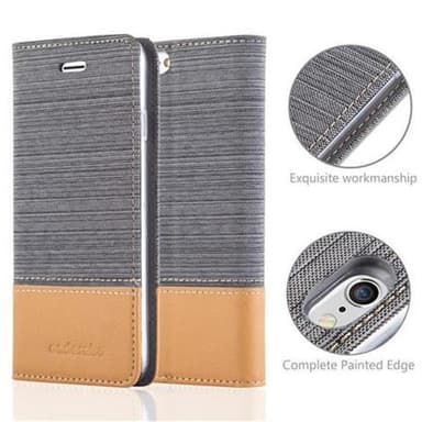 iPhone 6 PLUS / 6S PLUS Plånboksfodral Skal (Grå)