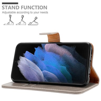 Samsung Galaxy S22 ULTRA Plånboksfodral Skal (Brun)