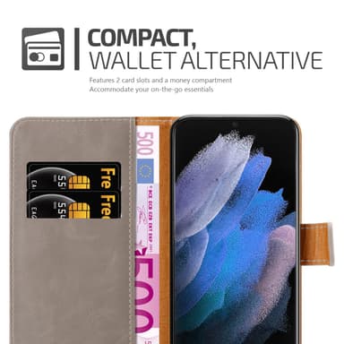 Samsung Galaxy S22 ULTRA Plånboksfodral Skal (Brun)