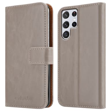 Samsung Galaxy S22 ULTRA Plånboksfodral Skal (Brun)