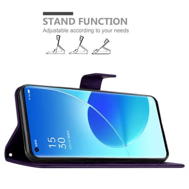 Oppo Reno6 PRO 5G Plånboksfodral Skal (Lila)