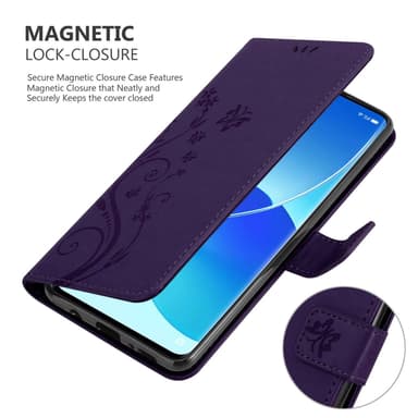 Oppo Reno6 PRO 5G Plånboksfodral Skal (Lila)