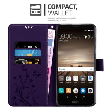 Huawei MATE 9 Plånboksfodral Skal (Lila)