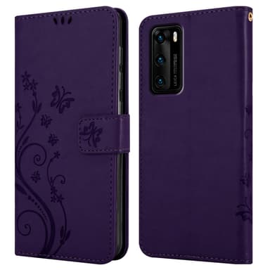 Huawei P40 Plånboksfodral Skal (Lila)
