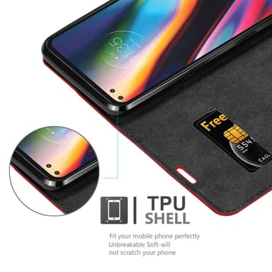 Motorola MOTO G 5G PLUS Skal Fodral Case (Röd)