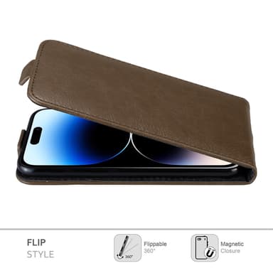 iPhone 14 PRO MAX Flipfodral Skal (Brun)
