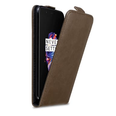 OnePlus 5 Flipfodral Skal (Brun)