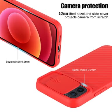 iPhone 12 MINI Skal Fodral Case (Röd)