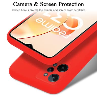 Realme C31 Skal Fodral Case (Röd)