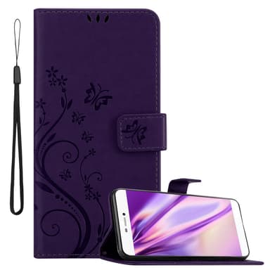 Huawei P8 Plånboksfodral Skal (Lila)