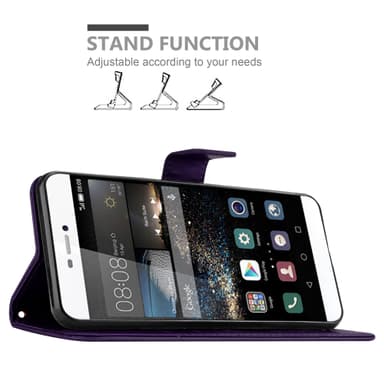 Huawei P8 Plånboksfodral Skal (Lila)