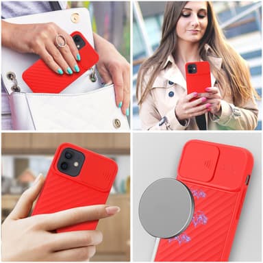 iPhone 12 MINI Skal Fodral Case (Röd)