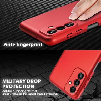 Samsung Galaxy A13 5G Skal Fodral Case (Röd)