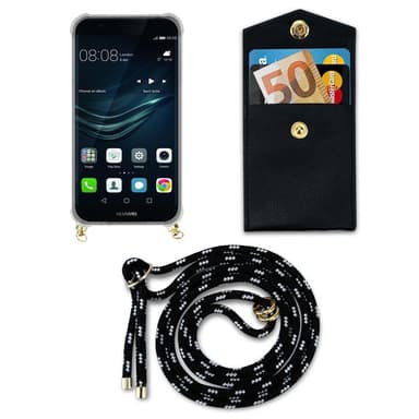 Huawei P9 Skal Fodral Kedja (Svart)