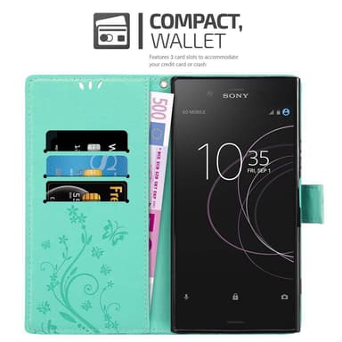 Sony Xperia XZ1 Plånboksfodral Skal (Turkos)