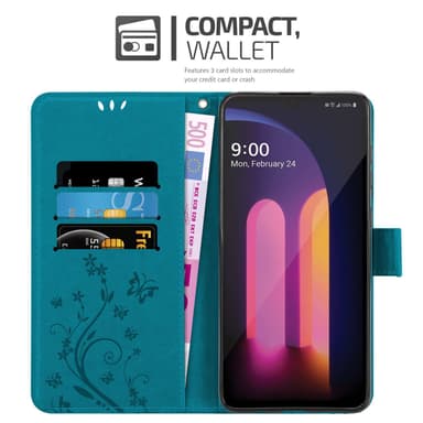 LG V60 ThinQ Plånboksfodral Skal (Blå)
