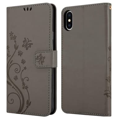 iPhone XS MAX Plånboksfodral Skal (Grå)