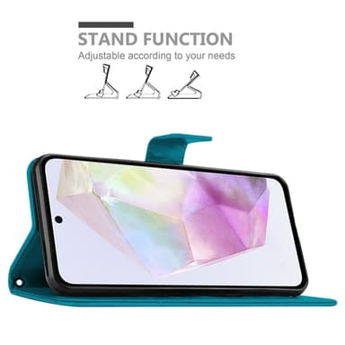 Samsung Galaxy A35 Plånboksfodral Skal (Blå)