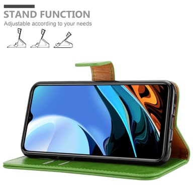 Xiaomi RedMi 9T / POCO M3 Plånboksfodral Skal (Grön)