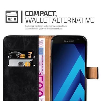 Samsung Galaxy A3 2017 Plånboksfodral Skal (Svart)