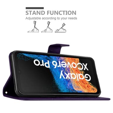 Samsung Xcover 6 Pro Plånboksfodral Skal (Lila)