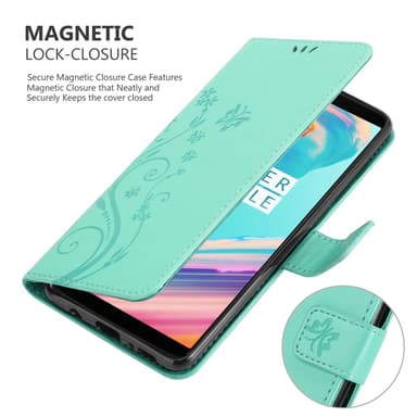 OnePlus 5T Plånboksfodral Skal (Turkos)