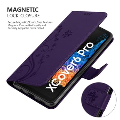 Samsung Xcover 6 Pro Plånboksfodral Skal (Lila)