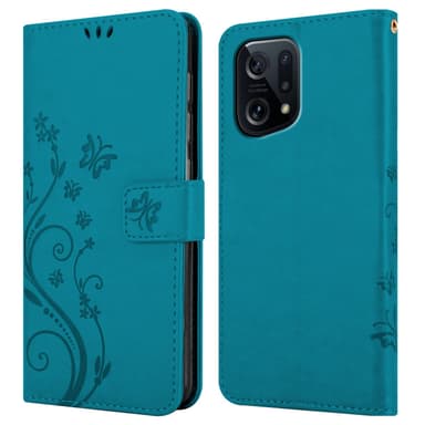 Oppo FIND X5 Plånboksfodral Skal (Blå)