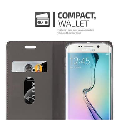 Samsung Galaxy S6 EDGE Plånboksfodral Skal (Grå)