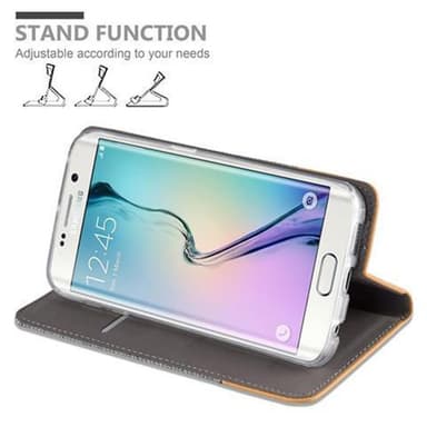 Samsung Galaxy S6 EDGE Plånboksfodral Skal (Grå)