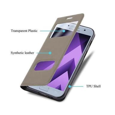 Samsung Galaxy A5 2017 Plånboksfodral Skal (Brun)