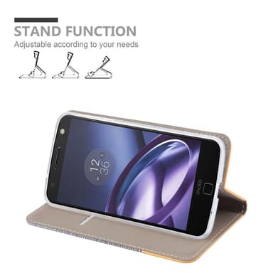 Motorola MOTO Z Plånboksfodral Skal (Grå)