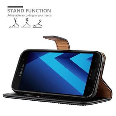Samsung Galaxy A3 2017 Plånboksfodral Skal (Svart)