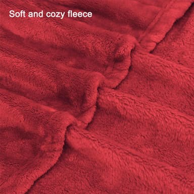 Mjuk filt 200 x 150cm Tak Blankett fleece (glut röd)