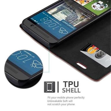 HTC ONE M9 Skal Fodral Case (Brun)